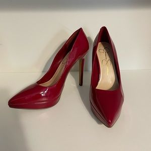 Jessica Simpson red high heels
